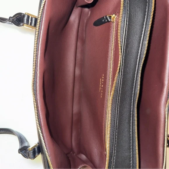 Tory Burch Small Marshmallow Satchel Black - Picture 6 of 10